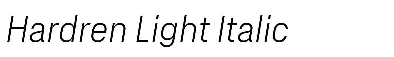 Hardren Light Italic